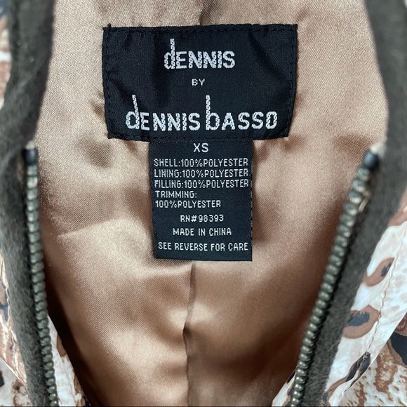 dennis by DENNIS BASSO Animal Print Zip Up Jacket Size XS - Picture 4 of 7